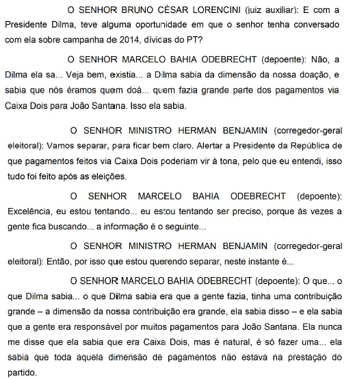 RISCO DE "CONTAMINAÇÃO" - CAIXA 1 COM PROPINA: "Dilma sabia", diz Marcelo Odebrecht