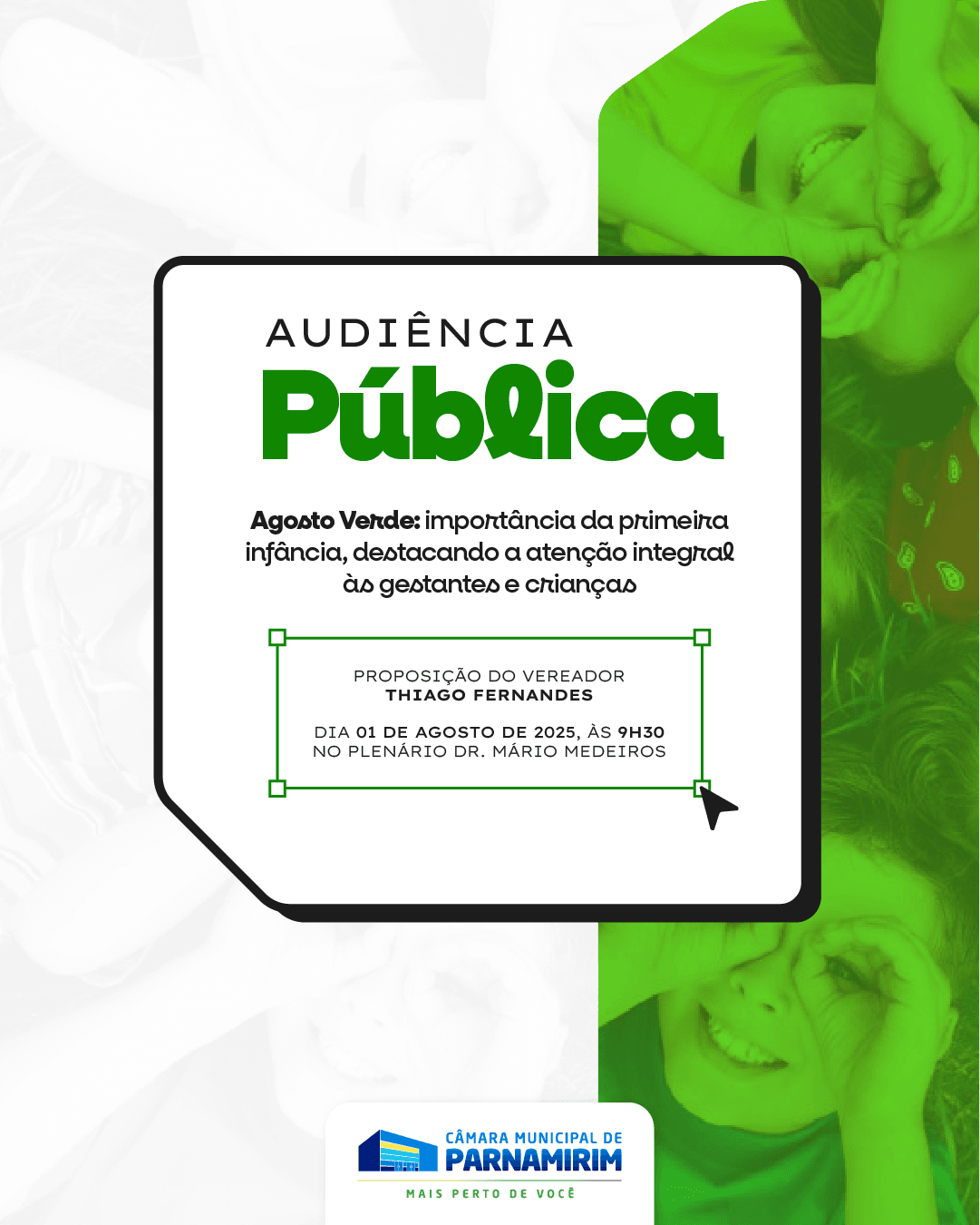 Câmara Municipal de Parnamirim realiza audiência pública sobre a 1ª Infância