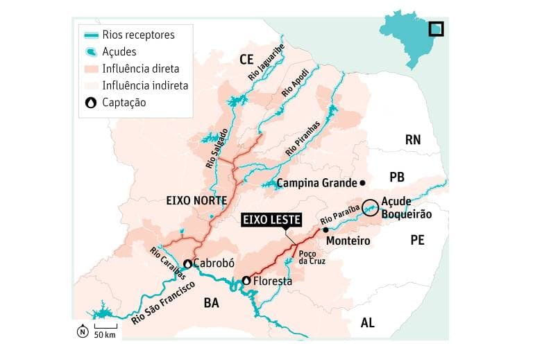Após 1 ano, transposição do São Francisco já retira 1 milhão de pessoas do colapso