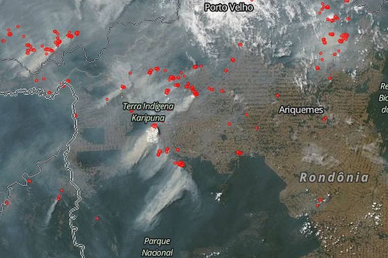 Focos de incêndio na região têm assinatura do desmatamento, diz Nasa