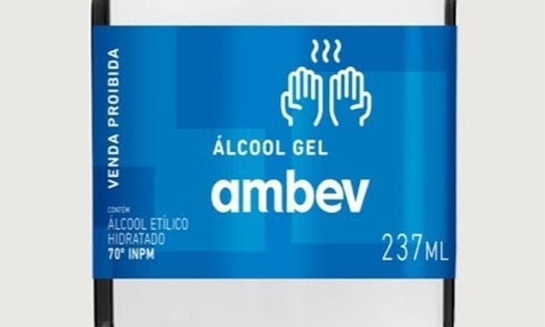 Ambev produzirá 500 mil unidades de álcool em gel e doará para hospitais públicos
